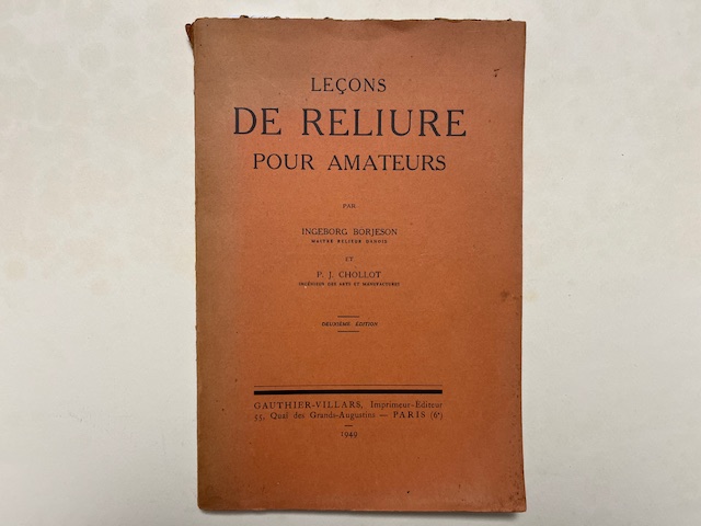 Lecons de reliure pour amateurs. Deuxieme edition